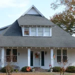 The Attwood-Hopson House, a cottage with a steep gabled roof and dormer, in New Edinburg, Cleveland County, Arkansas.