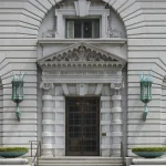 Granite entrance of the James R. Browning United States Courthouse in San Francisco, home of the Ninth Circuit Court of Appeals.