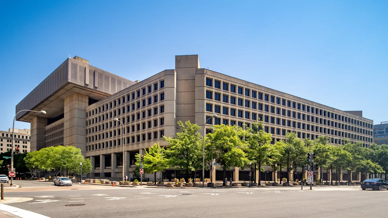 FBI headquarters, the J. Edgar Hoover Building, in Washington, D.C.